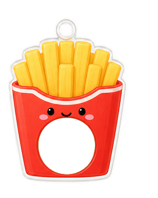 Fries illustrated pet portrait frame
