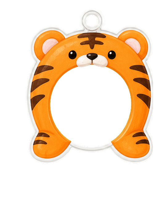 Tiger Hood illustrated pet portrait frame